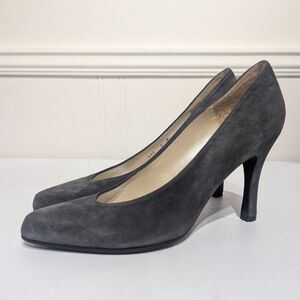 Charles Jourdan grey suede heels - size 9